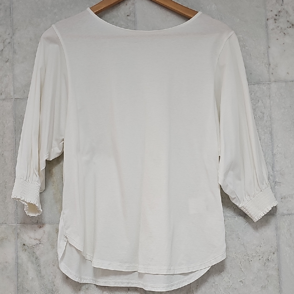 Uniqlo White Women's Cotton Blouse